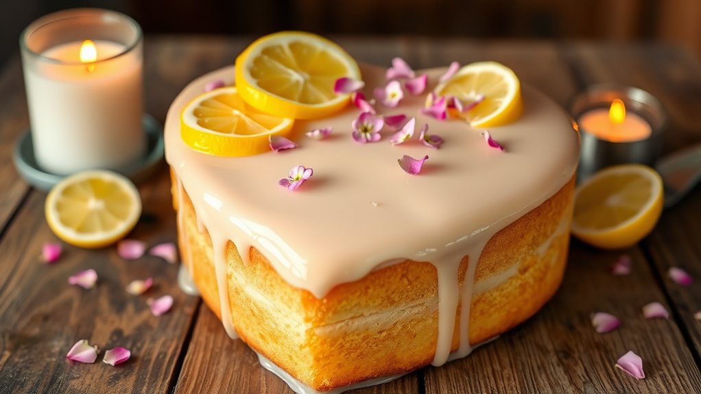 lemon cake with romance